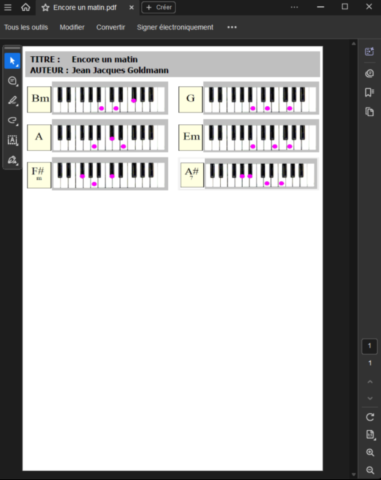 Exportation en PDF
