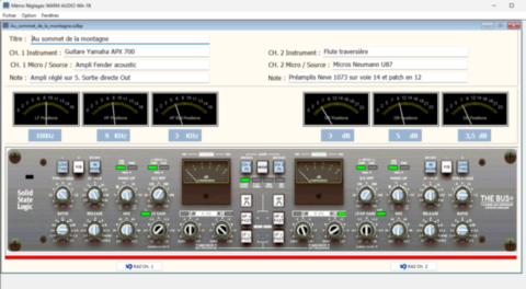 Application Tegeler VTRC Interface principale